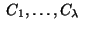 $\;C_1,\ldots ,C_{\lambda}\;$